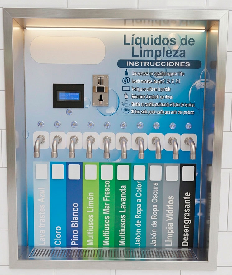 vending despachador para productos de limpieza